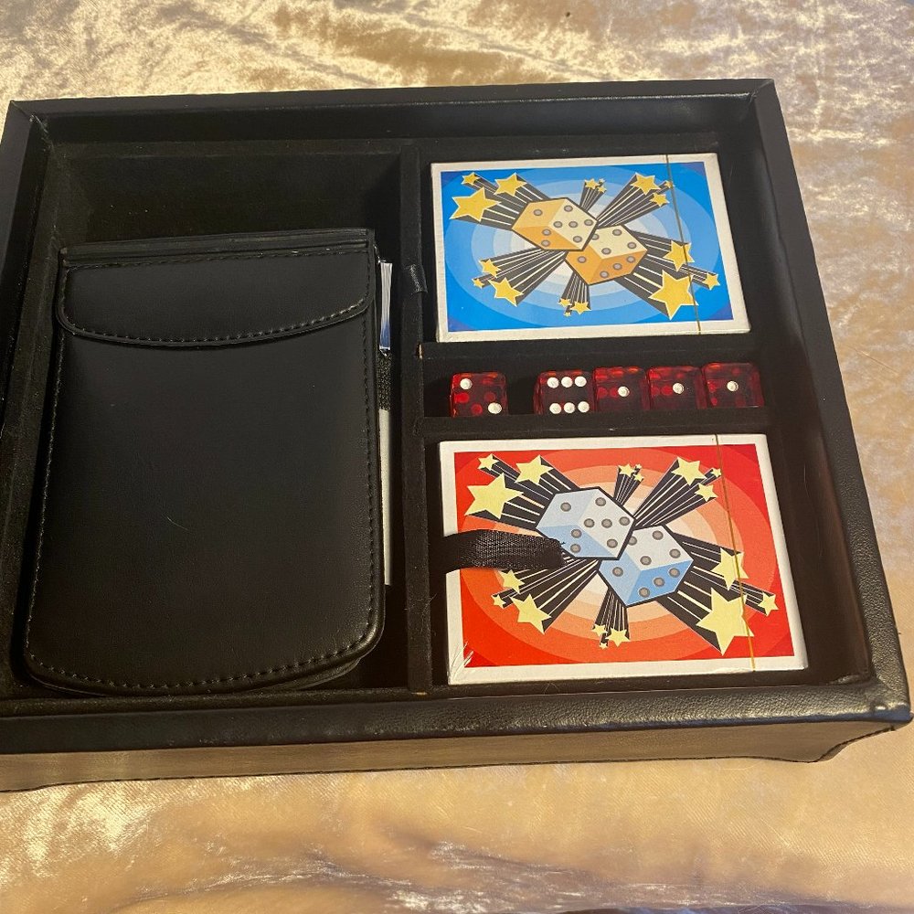 VINTAGE IMPERIAL CARD, DICE AND SCOREPAD SET